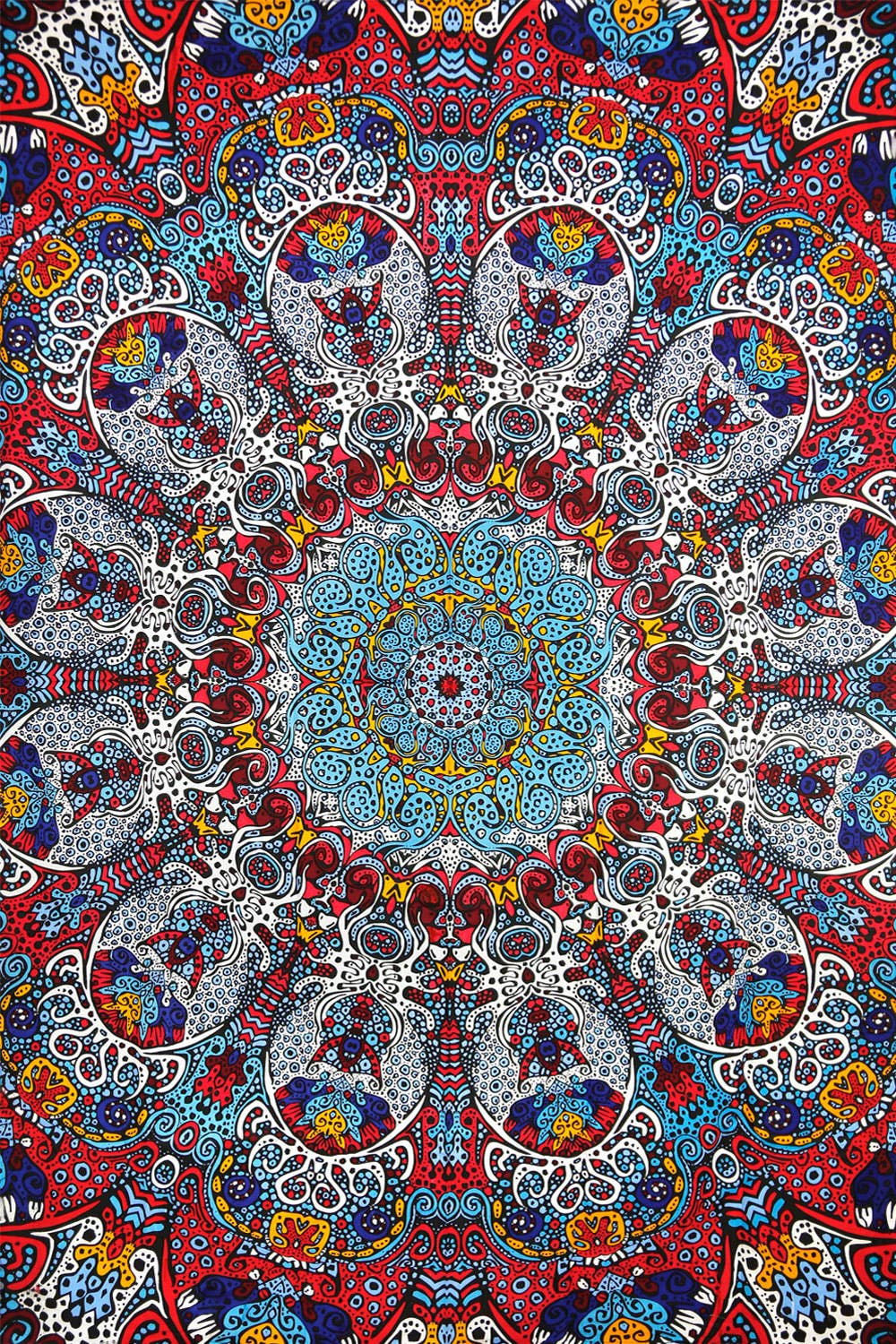 3D Glow in the Dark Sunburst Tapestry