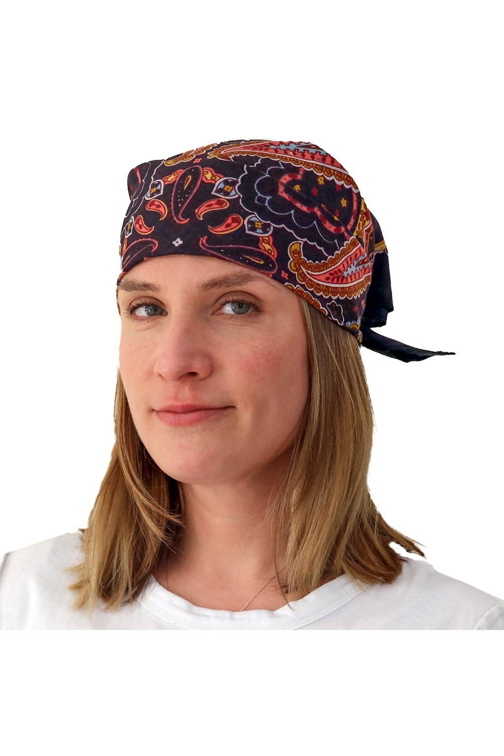 Paisley Bandana Coral 22x22