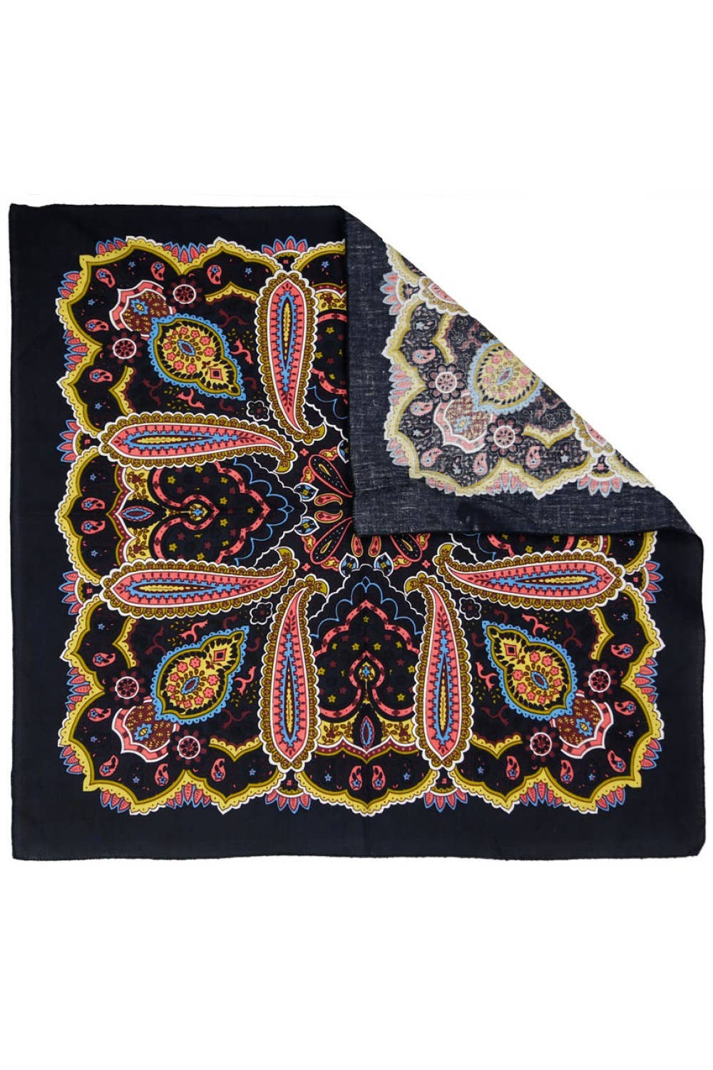 Paisley Bandana Coral 22x22