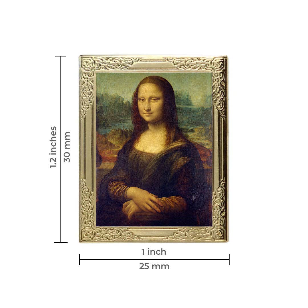 Real Sic - Mona Lisa Art Frame Pin - Museum Souvenir Fine Art Lapel Pin