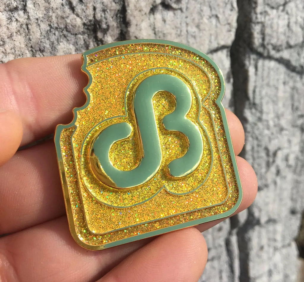 Mushroom Kingdom Pins - Daily Bread Pin – 2" 3D Gold Enamel | EDM Culture Apparel 