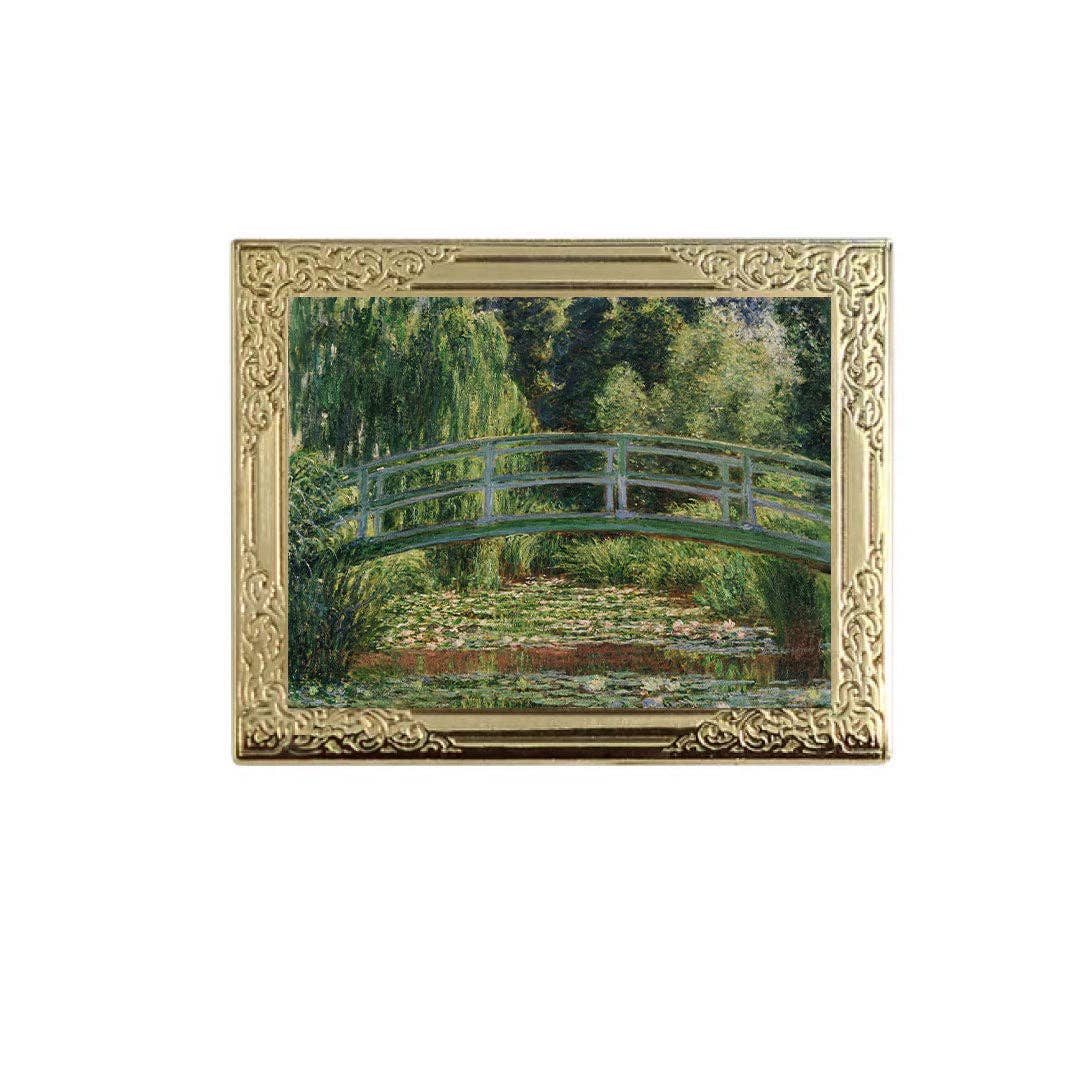 Real Sic - The Water Lilies by Claude Monet Art Frame Pin - Museum Souvenir Fine Art Lapel Pin