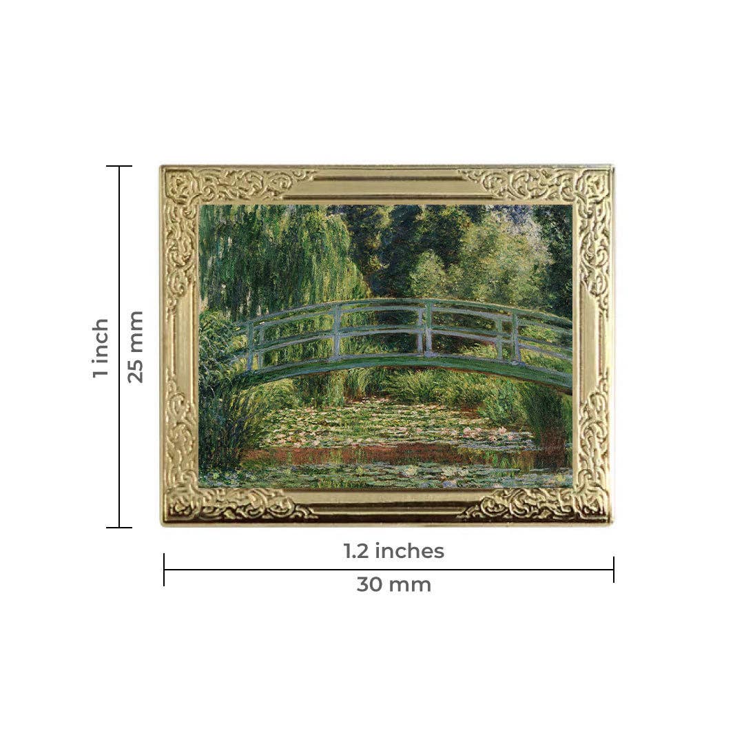 Real Sic - The Water Lilies by Claude Monet Art Frame Pin - Museum Souvenir Fine Art Lapel Pin