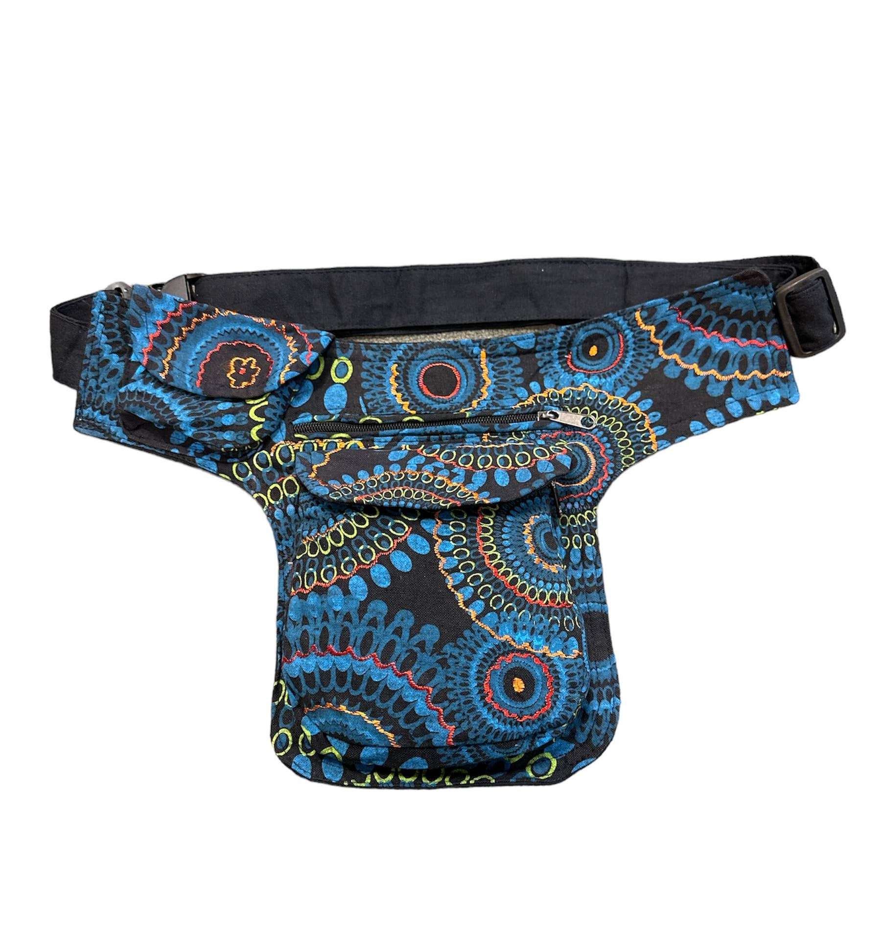Cotton  Embroiders  Sea Blue  Fanny Pack