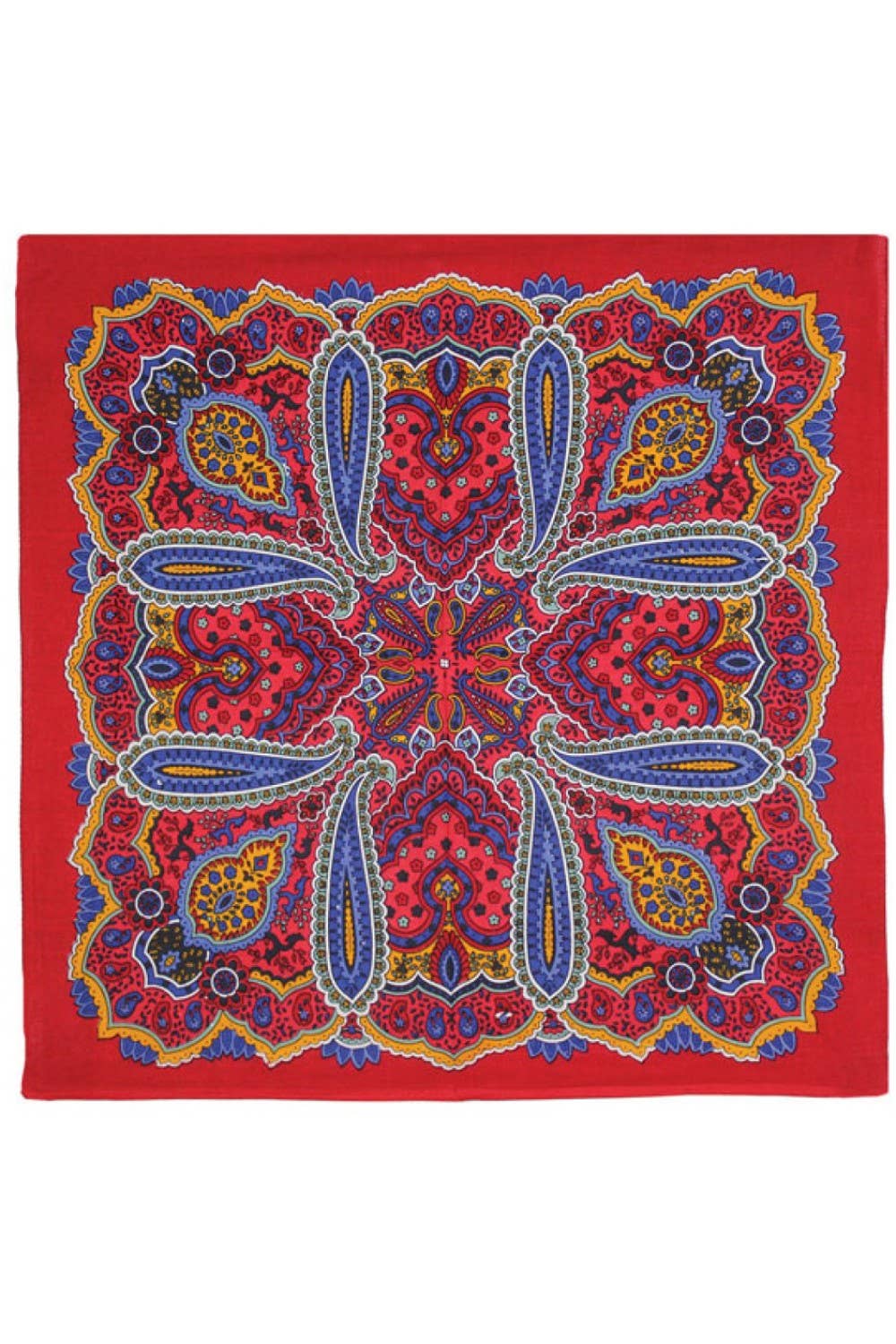 Red Paisley Bandana 22x22
