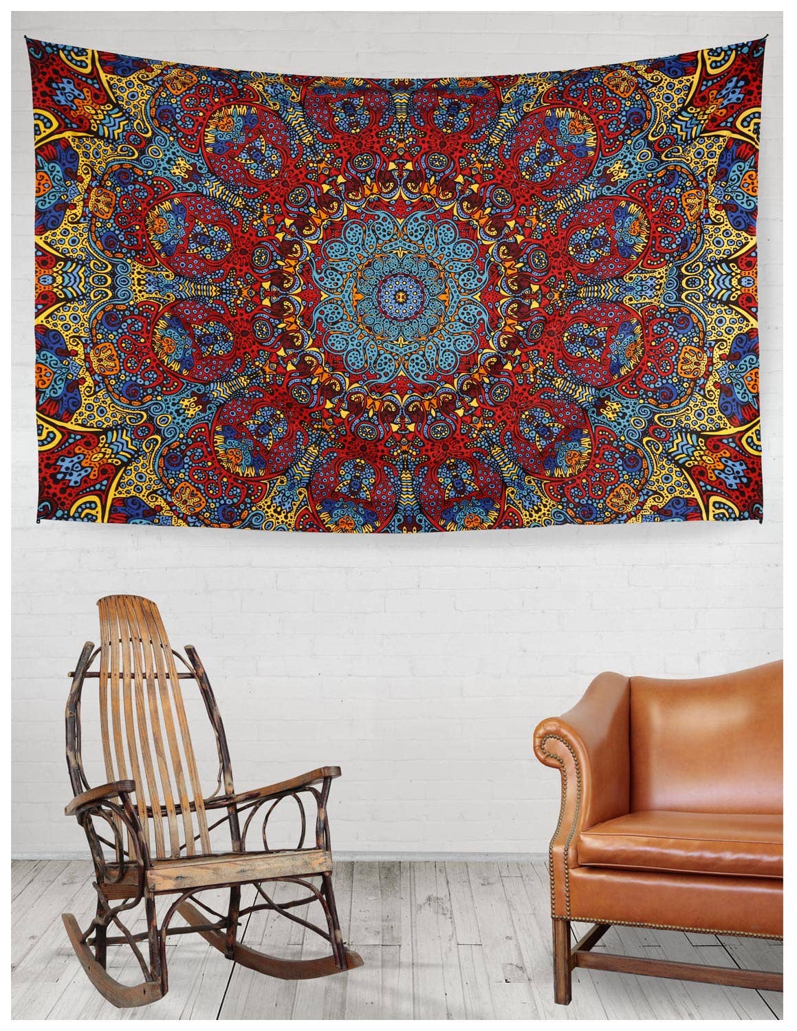 3D Tapestry Psychedelic Sunburst