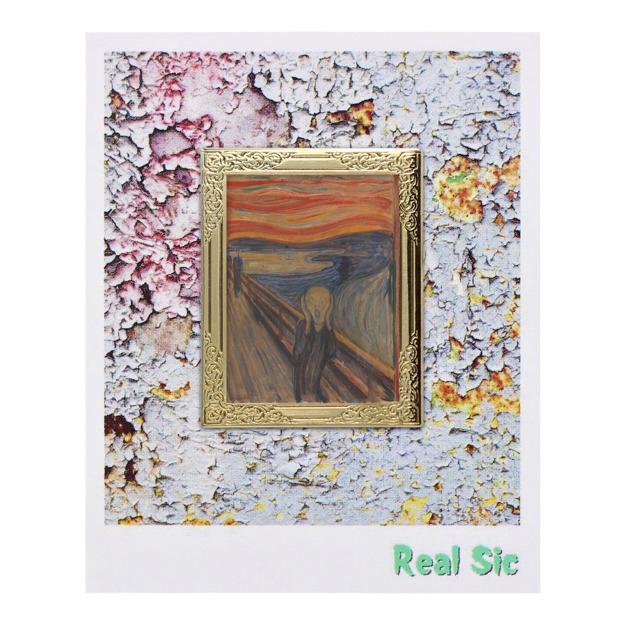 Real Sic - Art Frame Enamel Lapel Pin - The Scream by Munch
