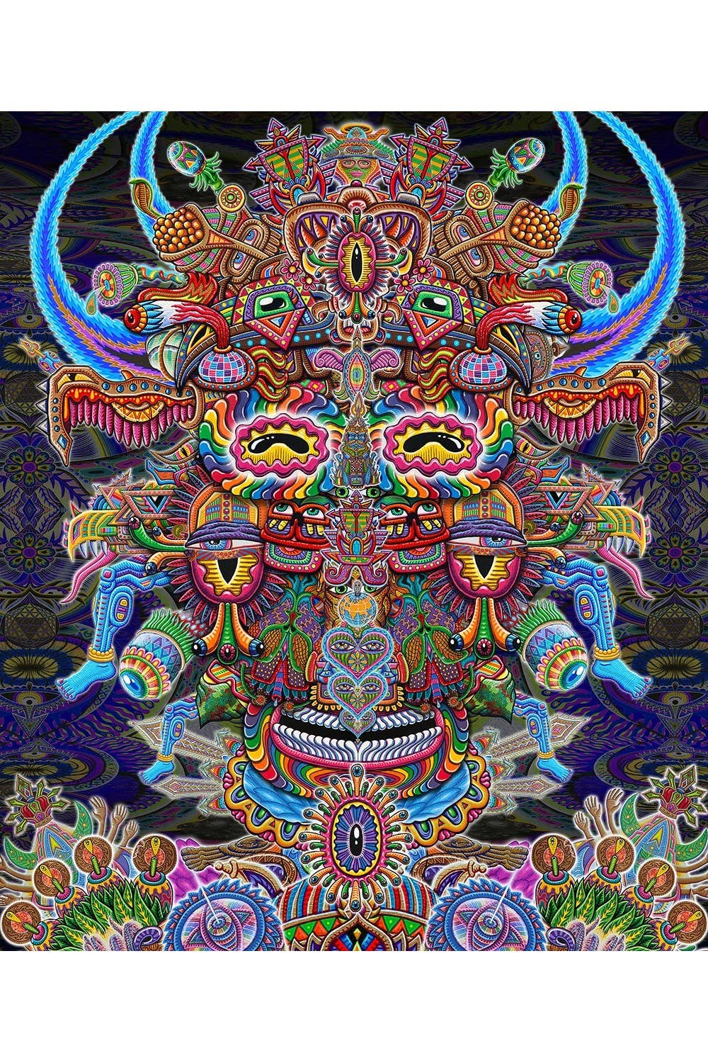 Heady Art Print Tapestry Bullish Man