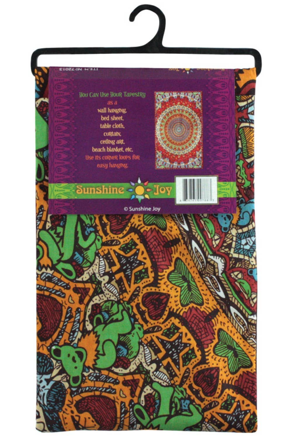 3D Grateful Dead Tapestry Bear Vibration Tapestries Licensed
