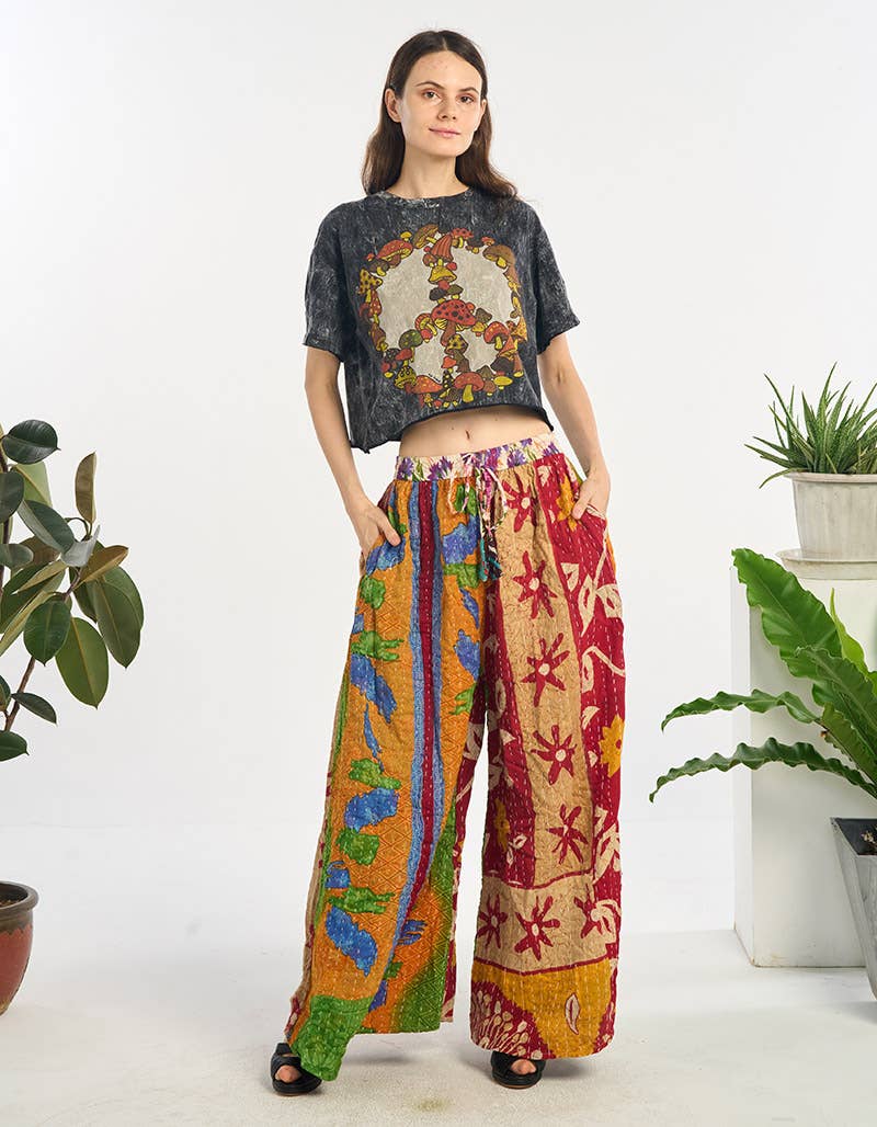 Kantha cotton pants