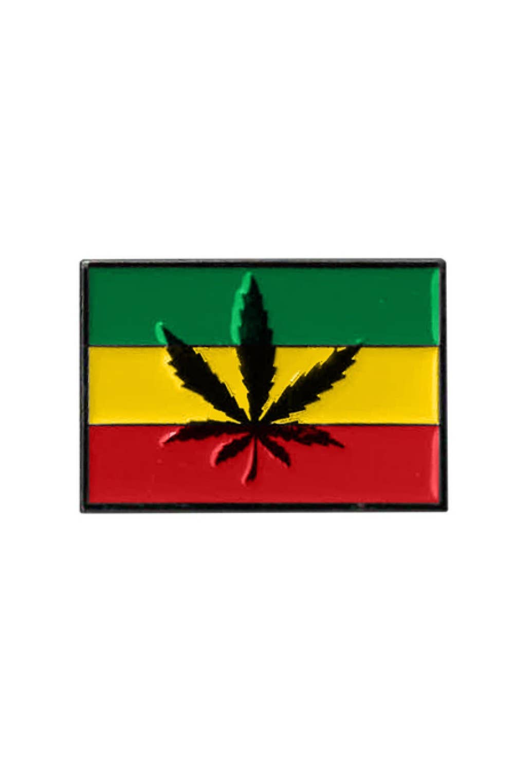 Rasta Leaf Enamel Pin 1.25"