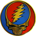 Square Deal Recordings & Supplies - 3" METAL Emblem Sticker - Grateful Dead SYF - 60s Rock Music