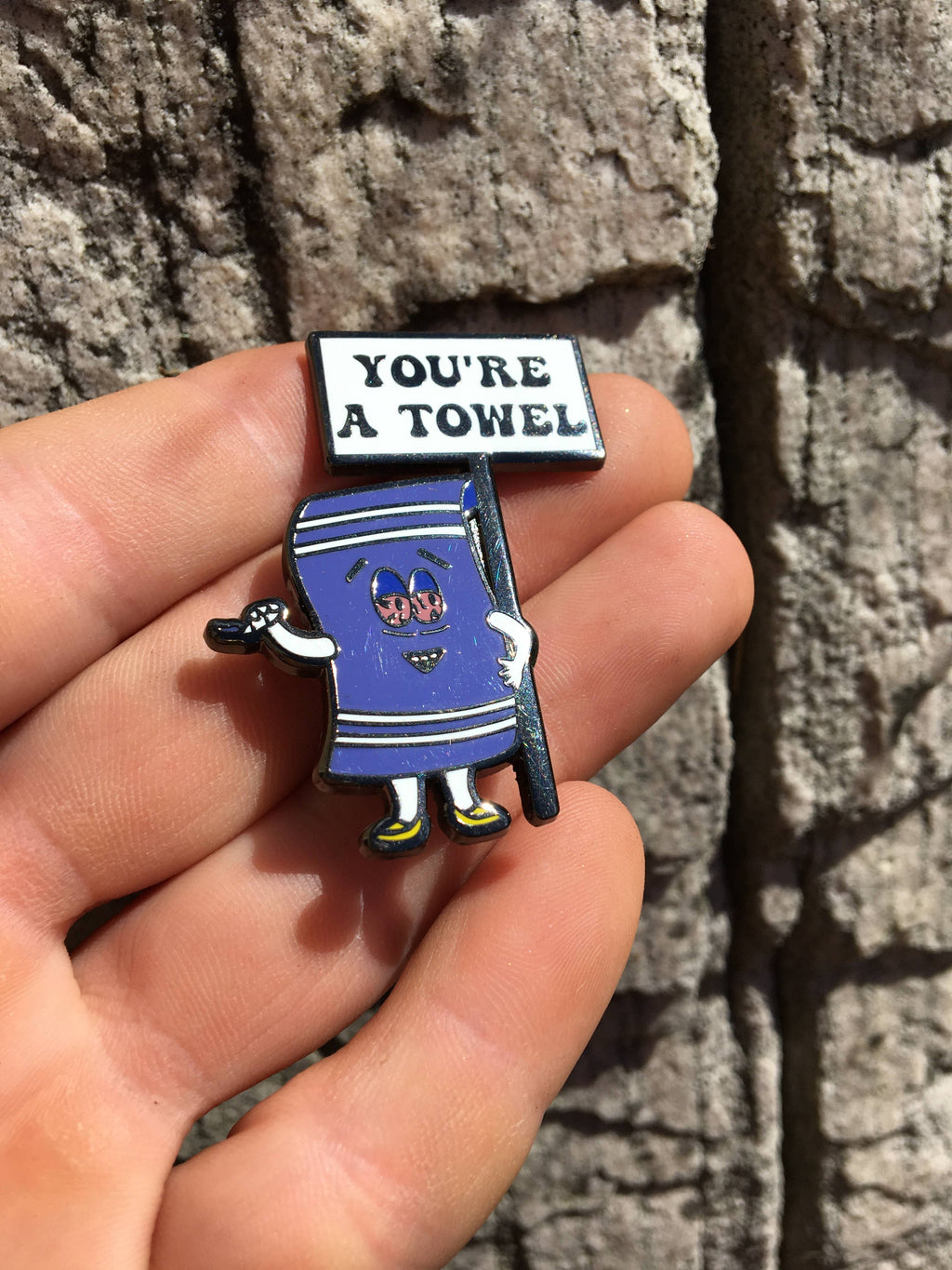 Mushroom Kingdom Pins - Towlie You’re A Towel Rage Staff Festy Hat Pin – 1.5" 