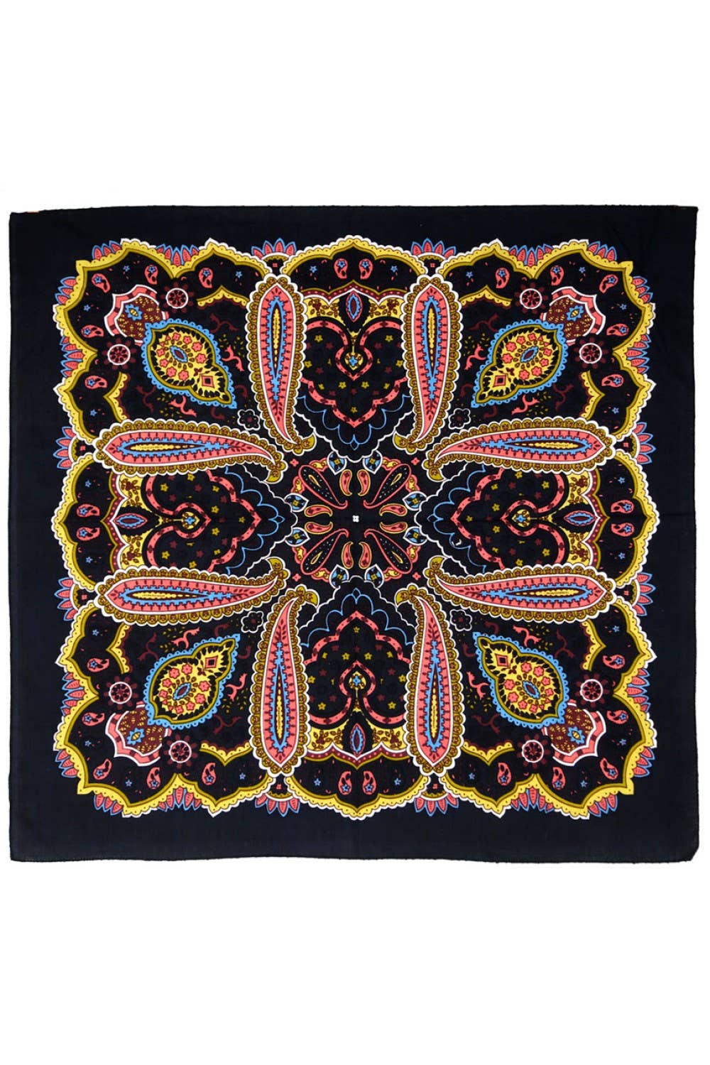 Paisley Bandana Coral 22x22