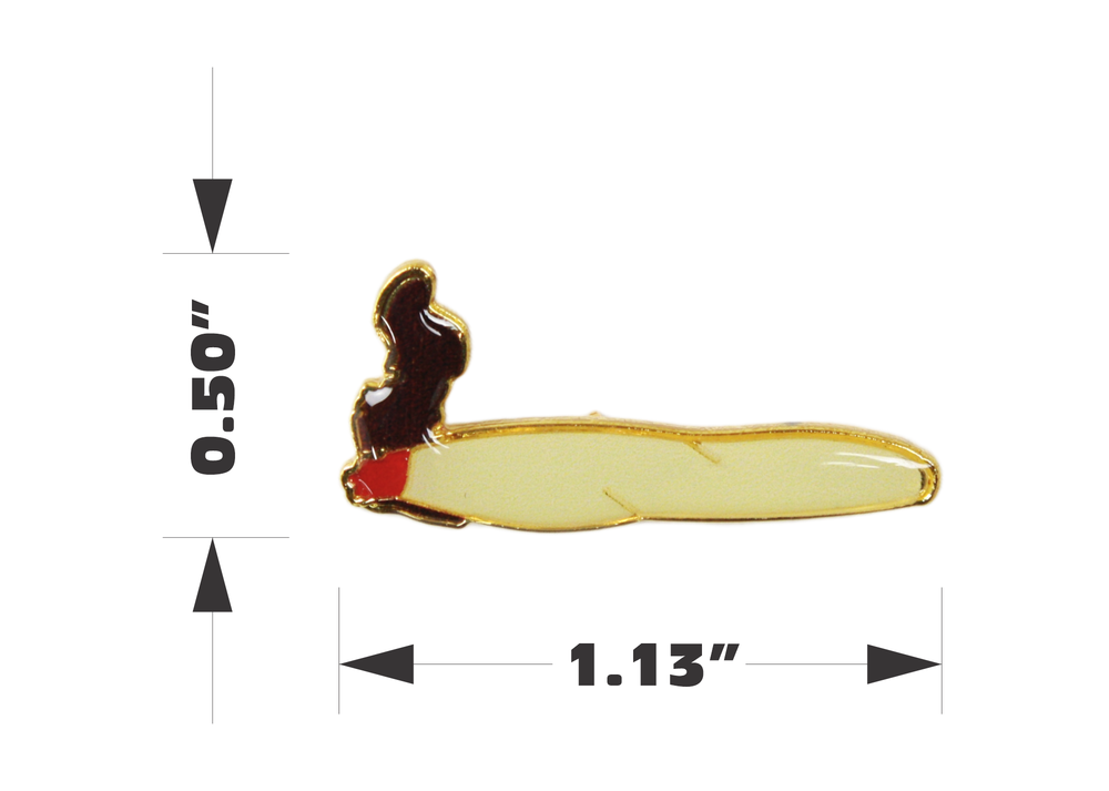 Square Deal Recordings & Supplies - Enamel Pin - Joint Pot Doobie 420 Blunt Weed Stoner Humor