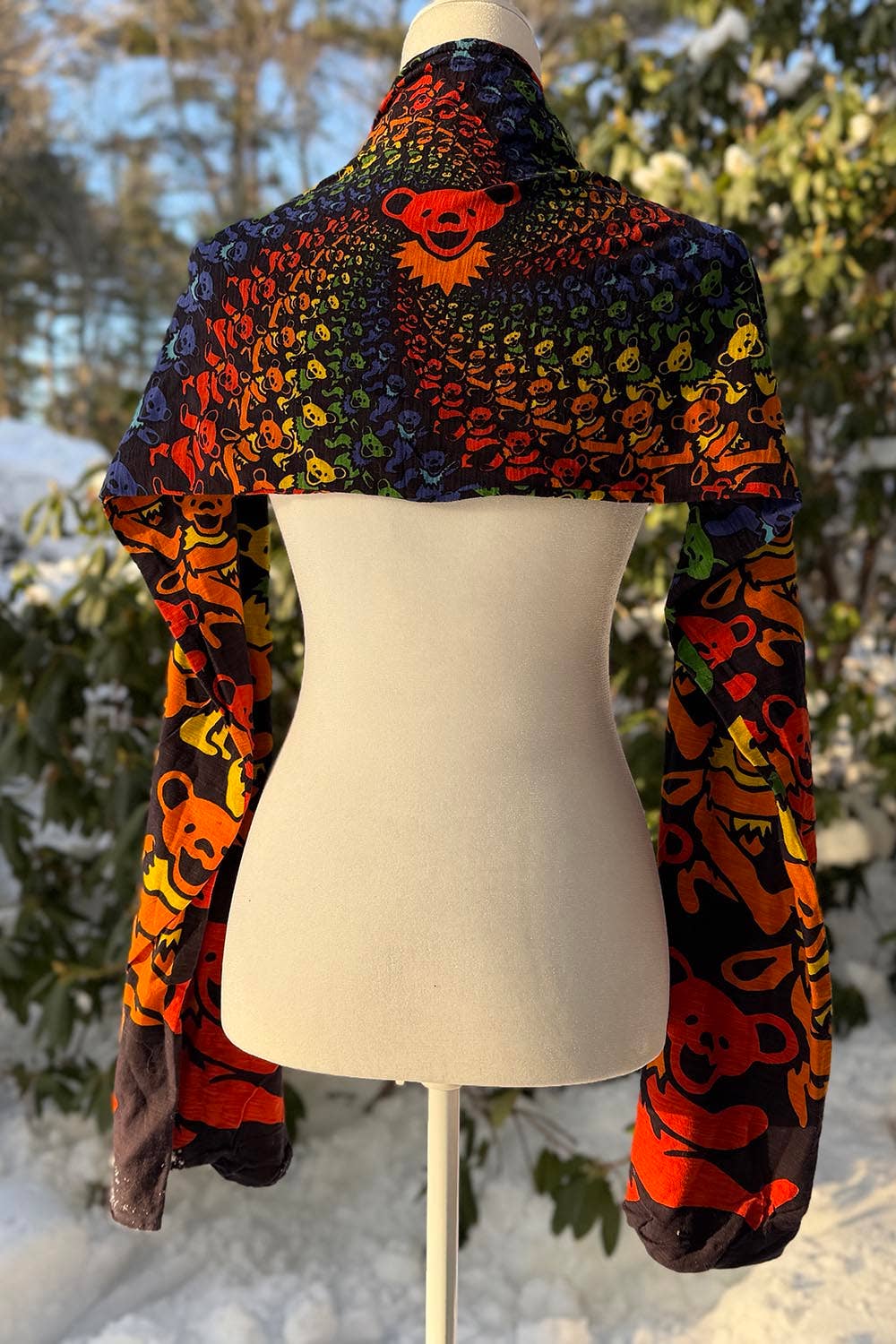 Grateful Dead Long Warm Spiral Bears Scarf