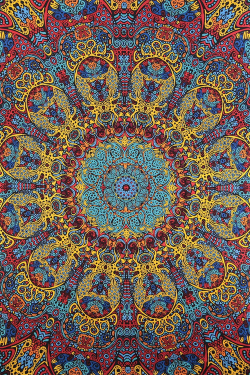 3D Tapestry Psychedelic Sunburst